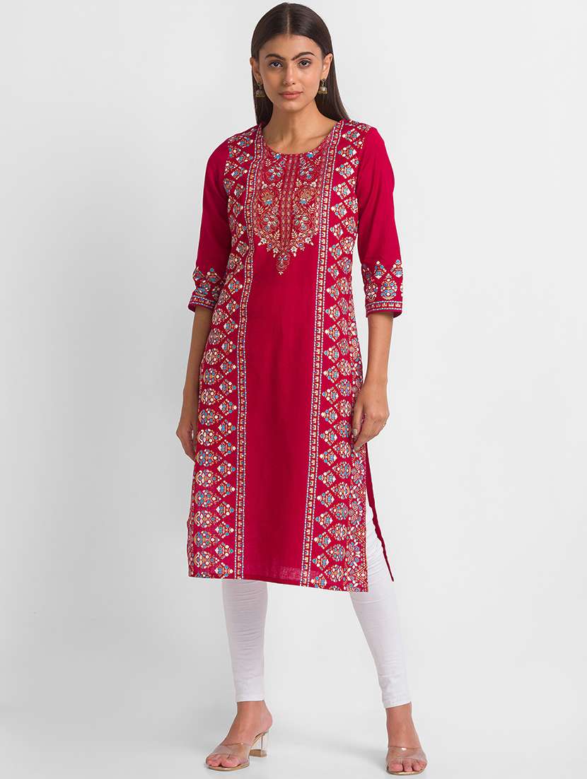 women's straight kurta - 18436274 - Zoom Image - 0