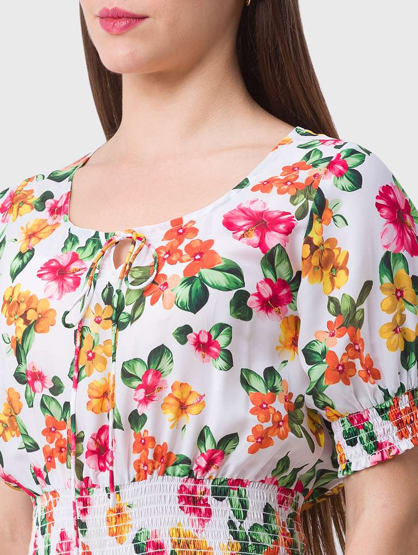 women's peplum tie-up neck top - 18436282 - Standard Image - 5