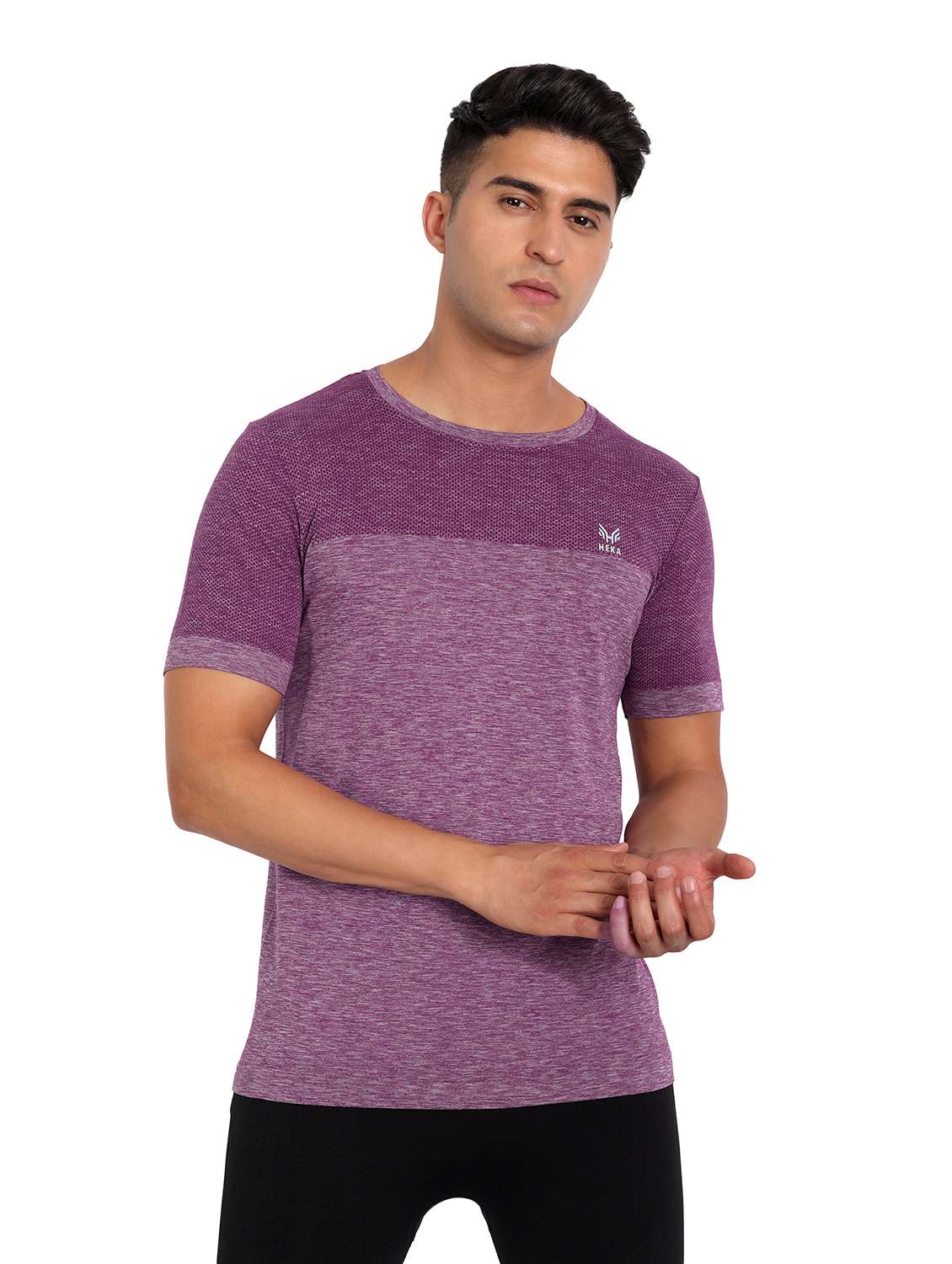 purple chest-printed t-shirt - 18436323 - Zoom Image - 0