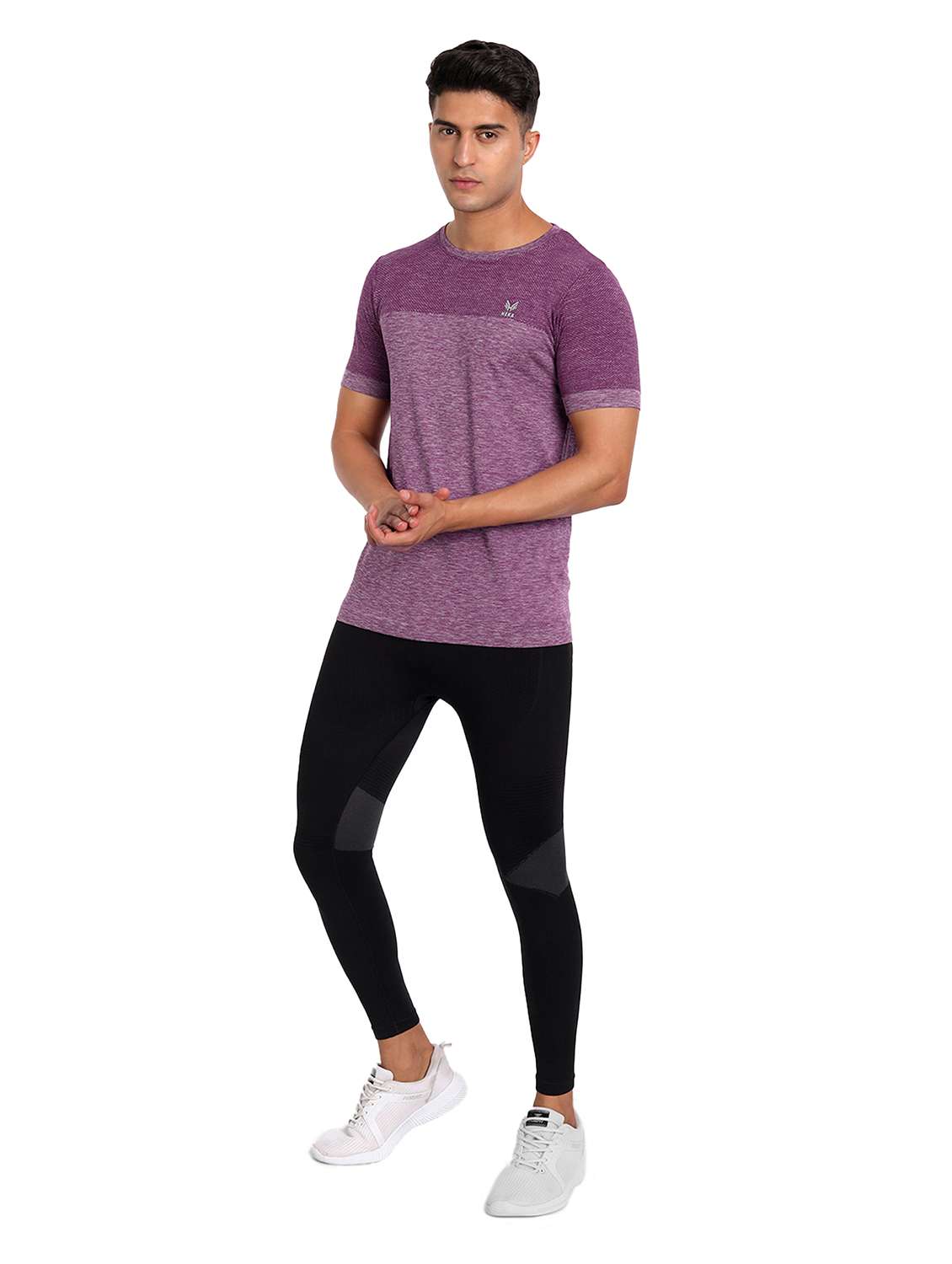 purple chest-printed t-shirt - 18436323 - Standard Image - 3