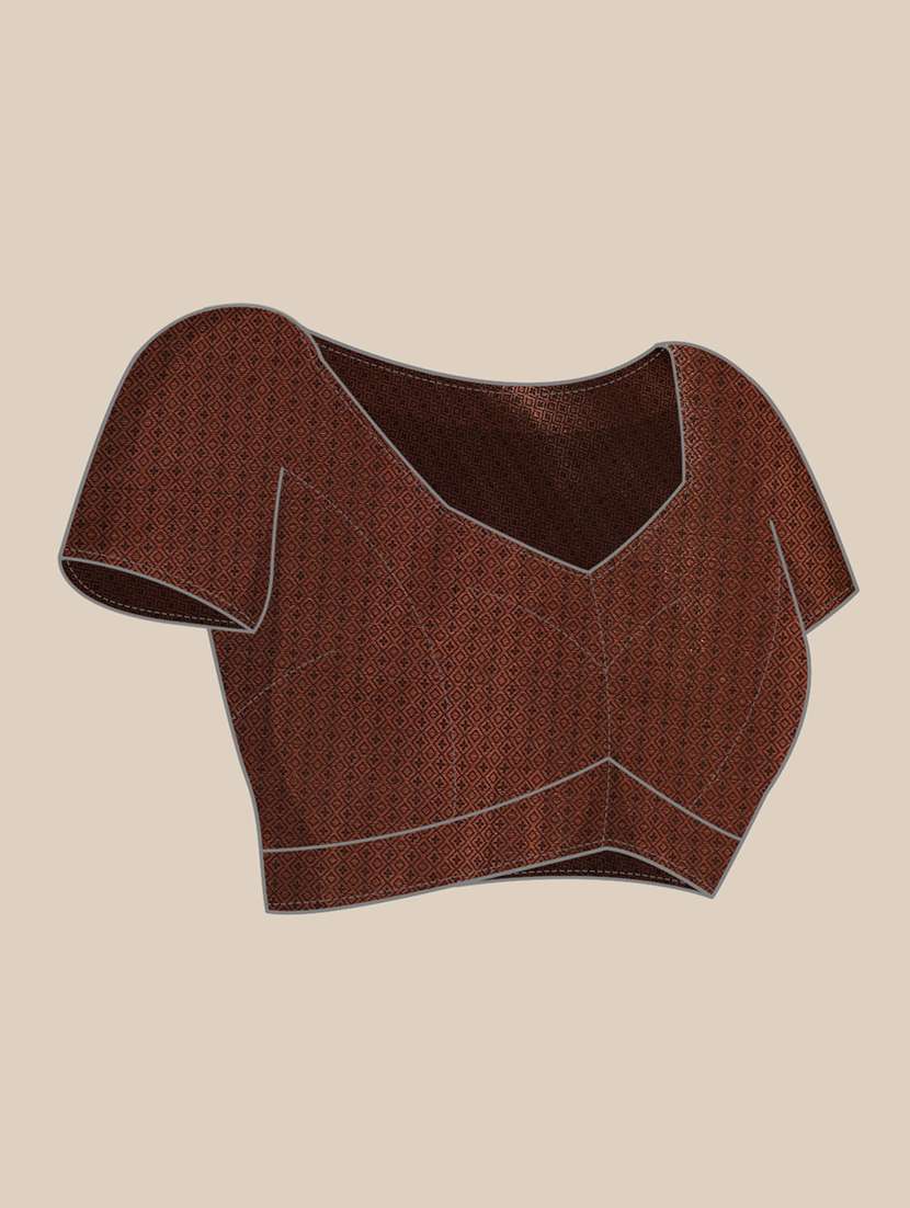 zari work woven saree with blouse - 18436715 - Standard Image - 3