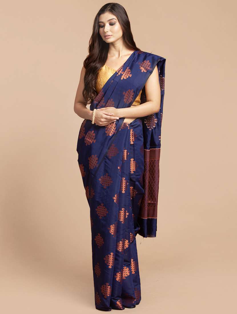 zari work woven saree with blouse