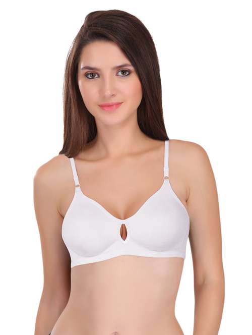 white non padded regular  bra - 18436902 -  Standard Image - 0
