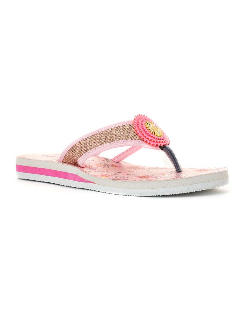 girl pink toe separator slippers 