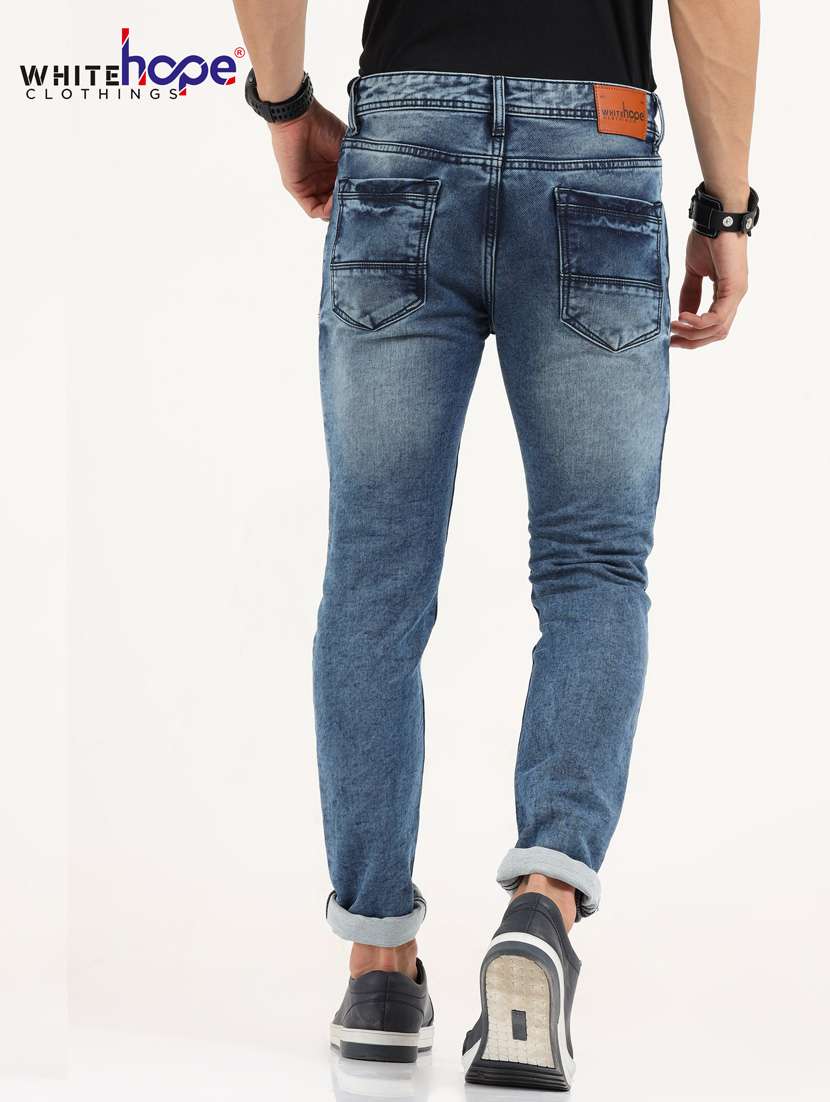 blue light washed denim jean - 18437344 - Standard Image - 3
