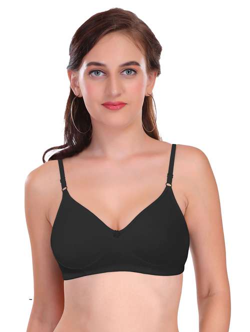 black non padded regular  bra - 18437437 -  Standard Image - 0