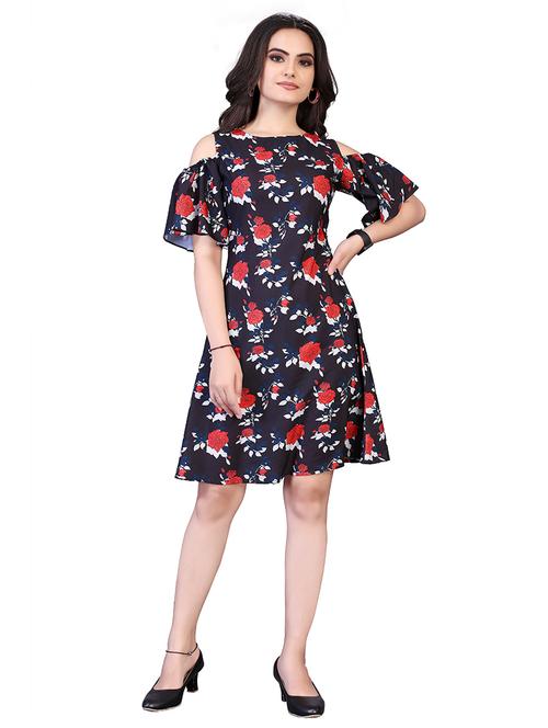 women's fit & flare floral dress - 18437466 -  Standard Image - 0