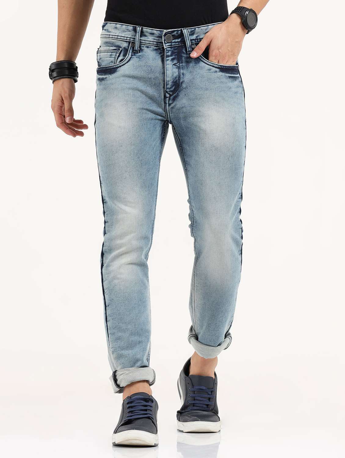 light blue light washed denim jean - 18437498 - Zoom Image - 0