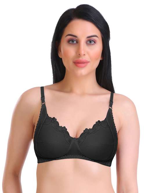 black lightly padded t-shirt bra - 18437525 -  Standard Image - 0