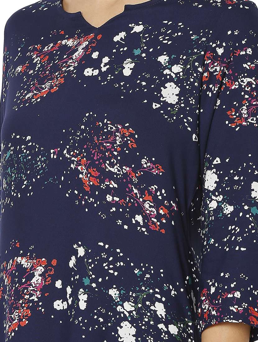 navy blue printed nightwear set - 18437611 -  Standard Image - 3