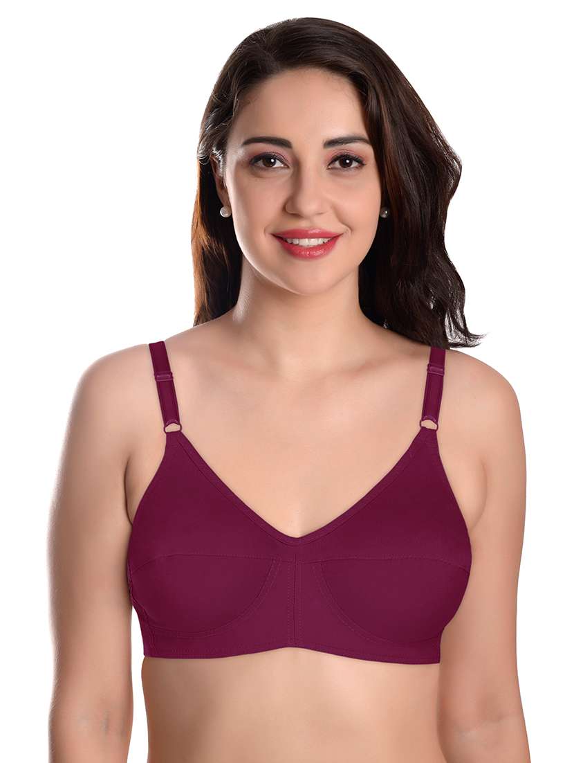 burgundy non padded regular bra
