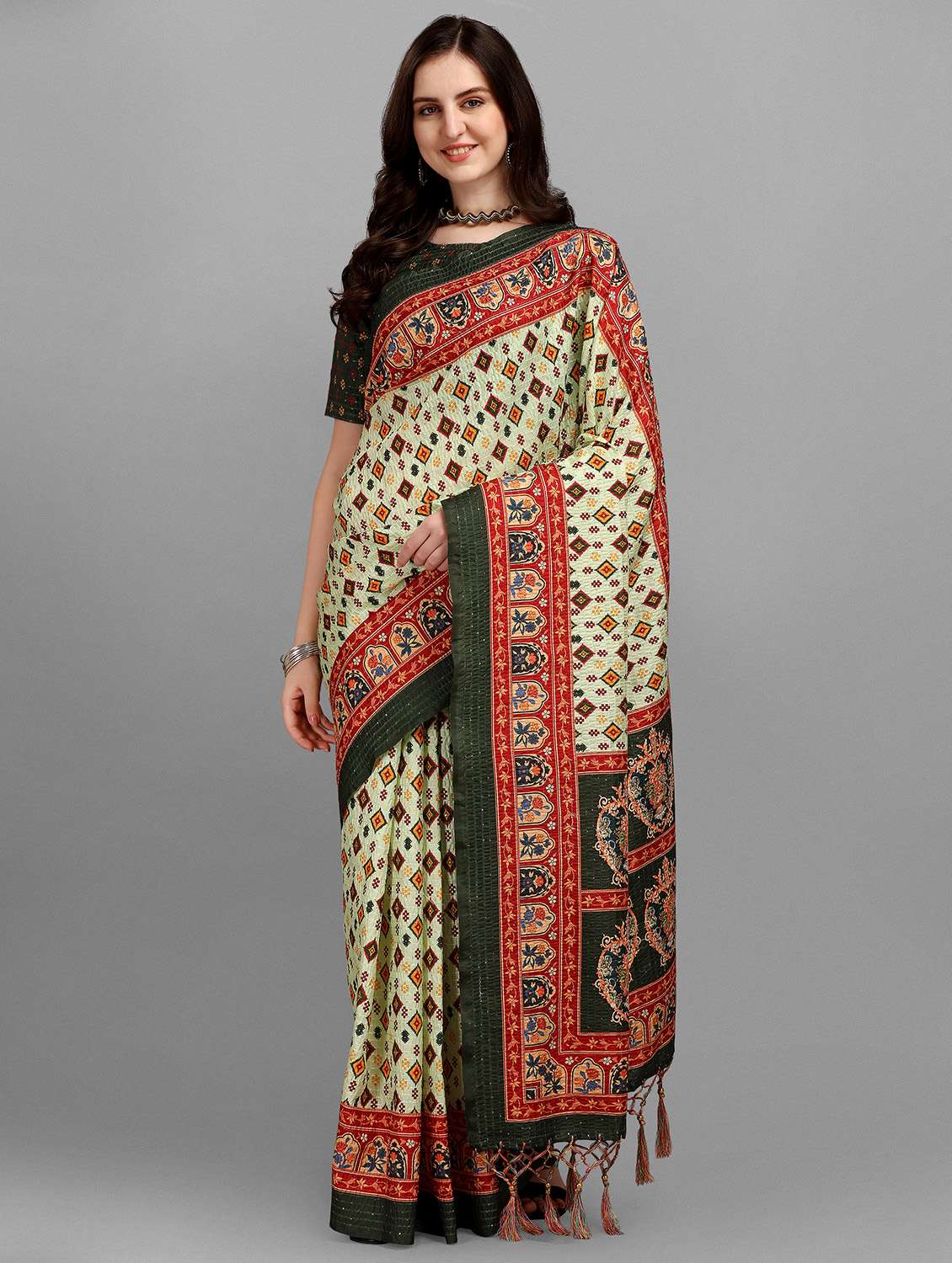 women's embellished saree