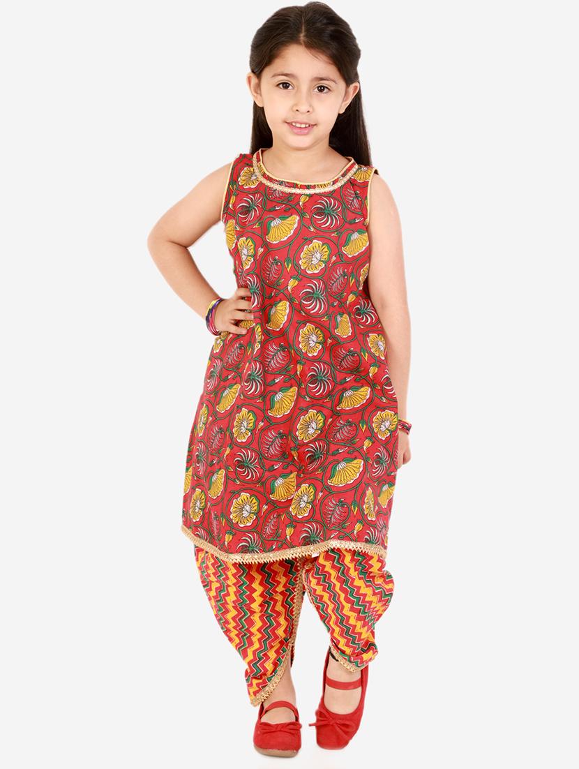 red printed patiyala suit set  - 18438490 -  Zoom Image - 0