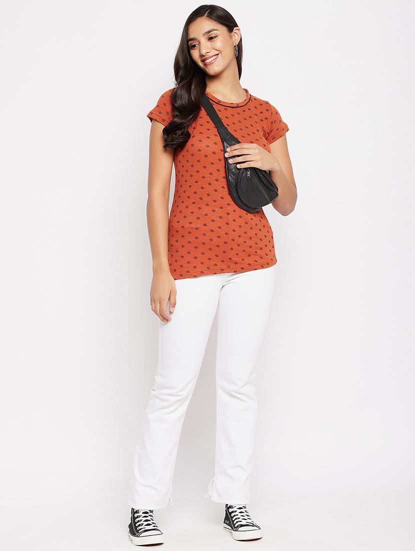 round neck printed tee - 18438595 - Standard Image - 3