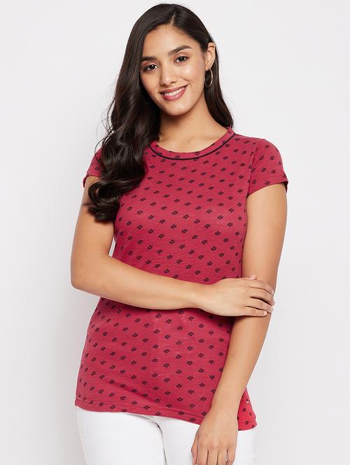 round neck printed tee - 18438597 - Standard Image - 0