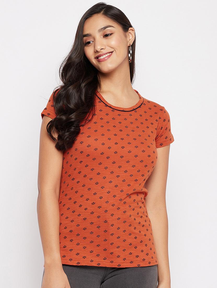 round neck printed tee - 18438598 - Zoom Image - 0