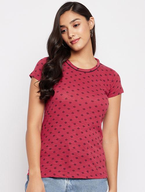 round neck printed tee - 18438600 - Standard Image - 0