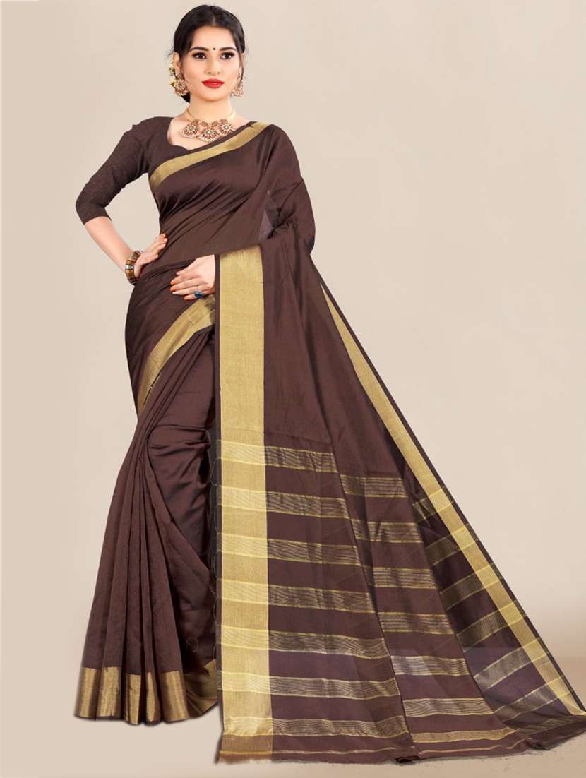 gold bordered kota doria saree with blouse