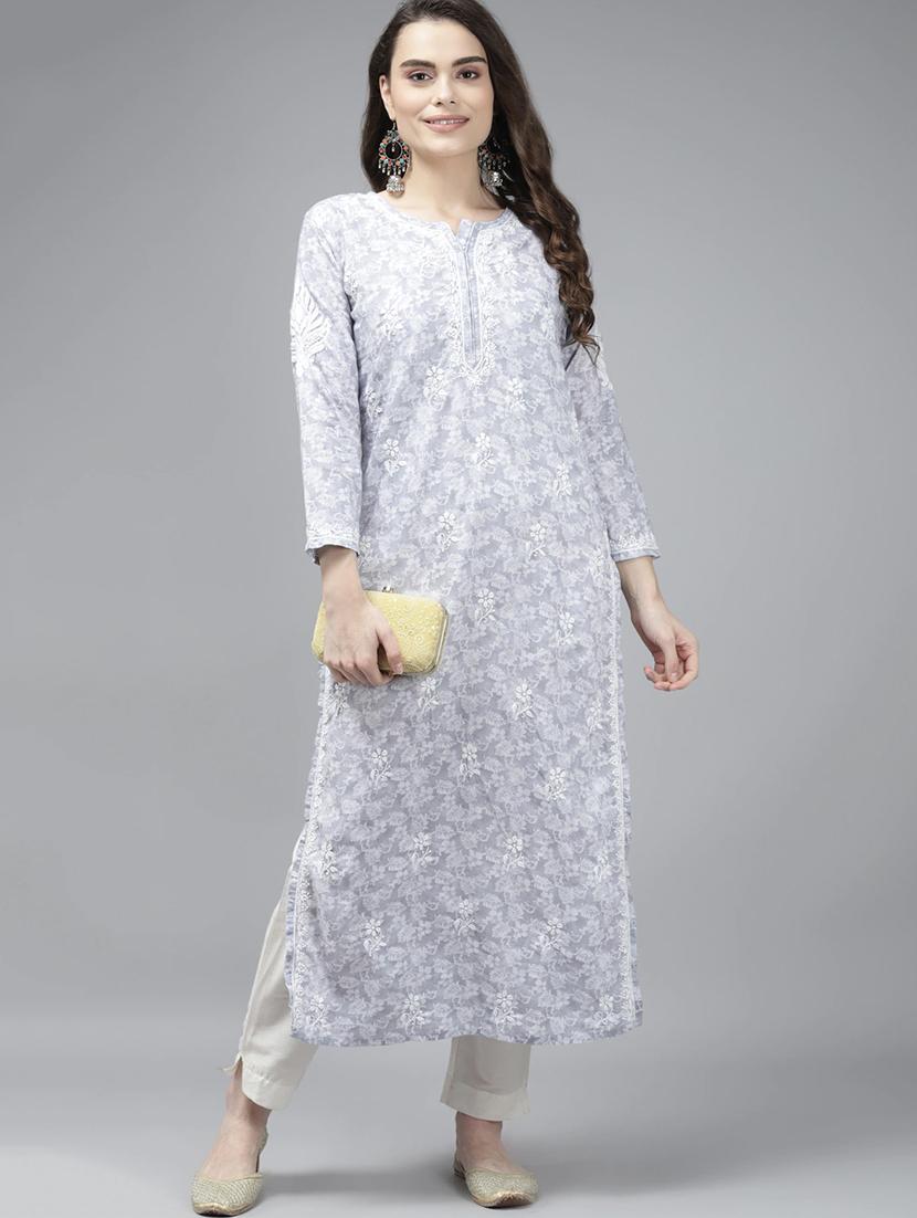 women's straight kurta - 18439712 - Standard Image - 3