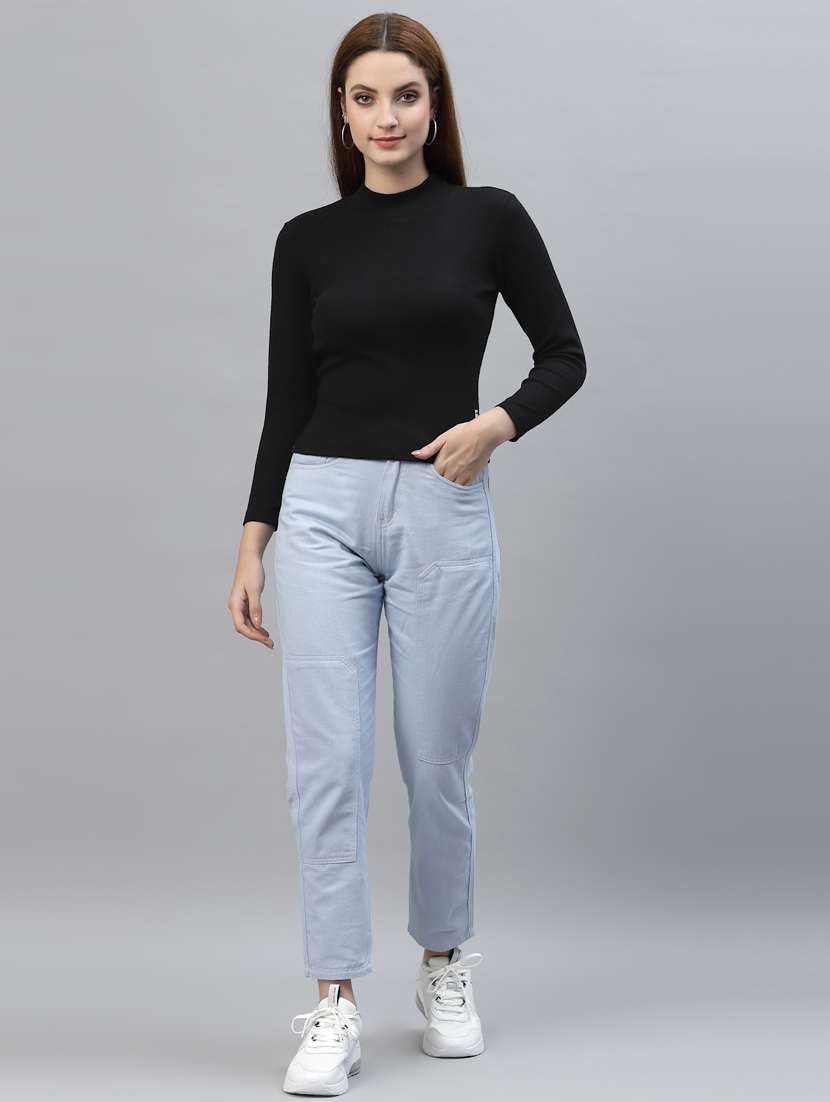 women's straight turtle neck top - 18439838 -  Standard Image - 3