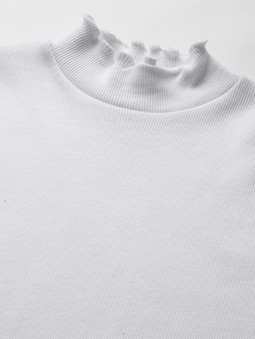women's white mock neck top - 18439841 - Standard Image - 5