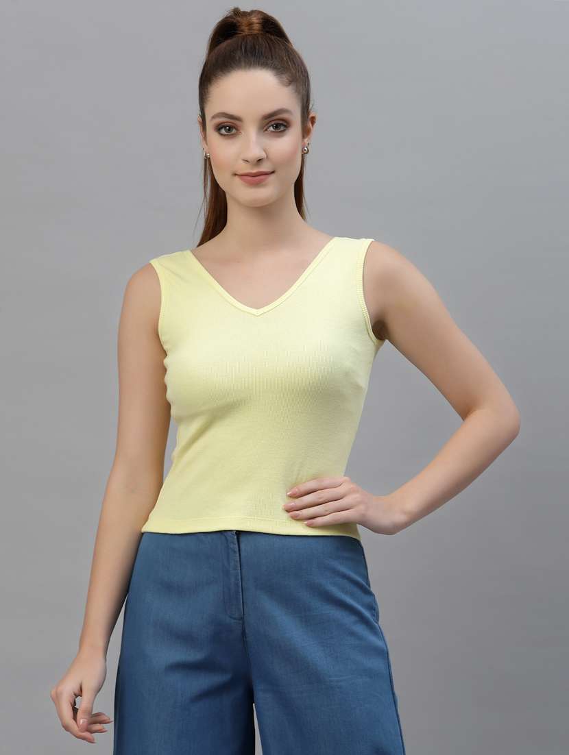 women's tank top v neck top - 18439845 - Zoom Image - 0