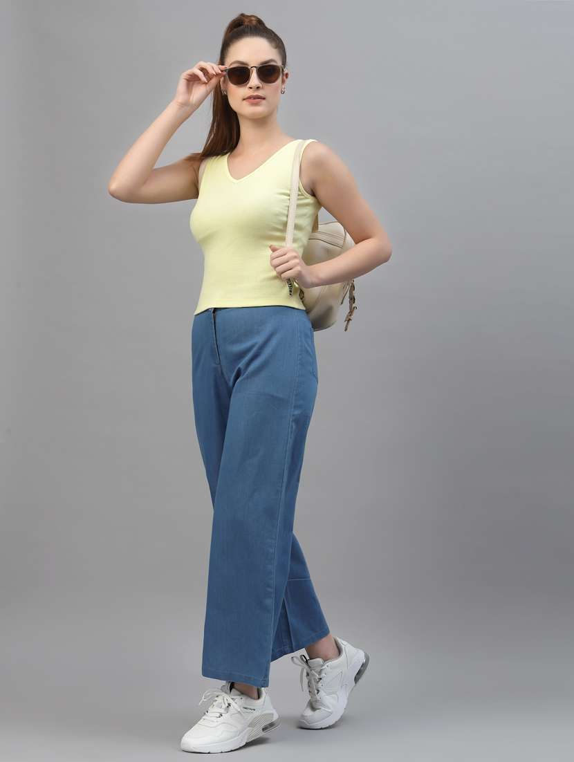 women's tank top v neck top - 18439845 - Standard Image - 3
