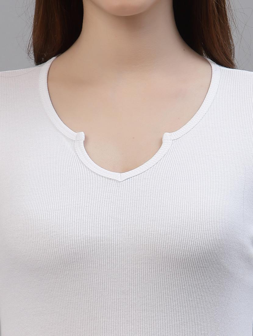 women's straight v neck top - 18439868 - Standard Image - 5