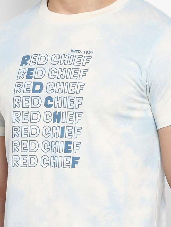 white chest-printed t-shirt - 18440047 -  Standard Image - 3