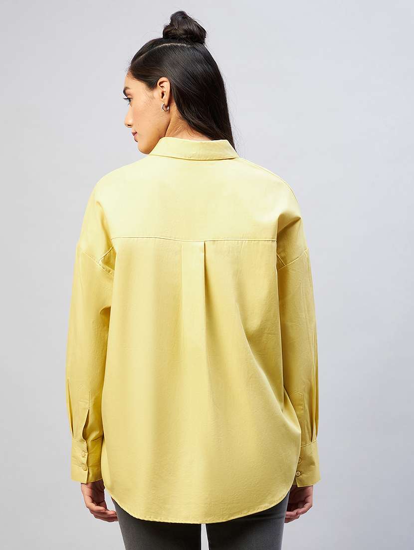 long sleeved solid regular shirt - 18440104 - Standard Image - 3