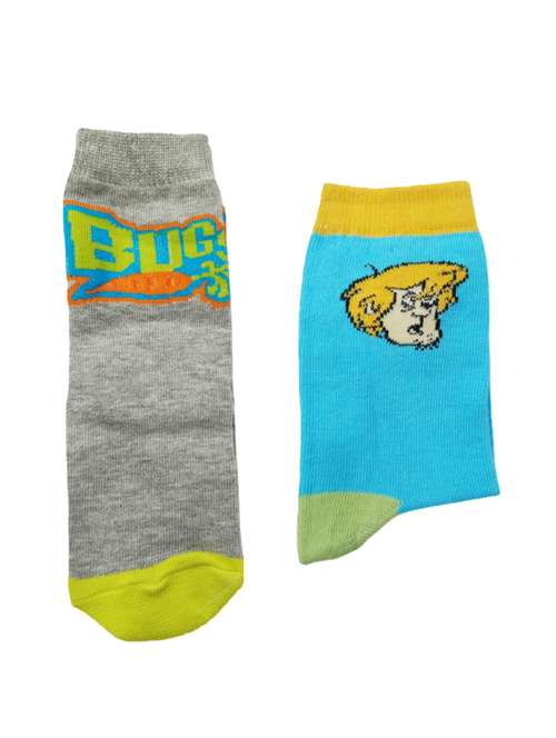 pack of 2 ankle length printed kids socks  - 18440300 -  Standard Image - 0