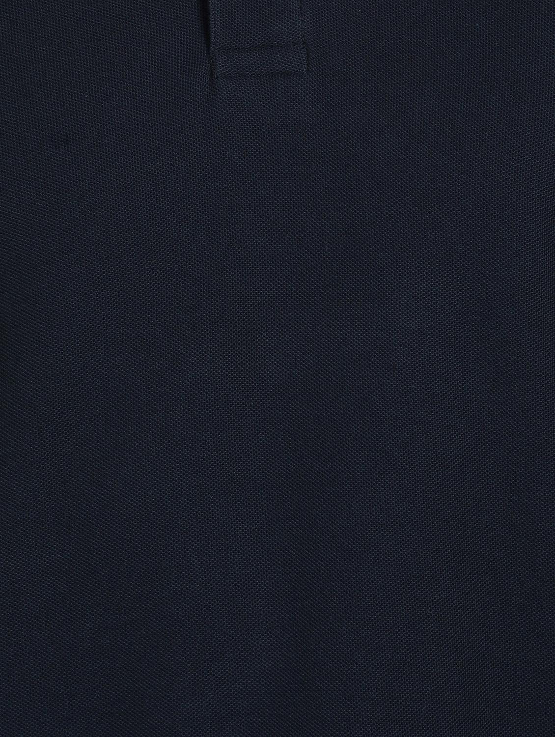 navy blue solid polo t-shirt - 18440317 - Standard Image - 5