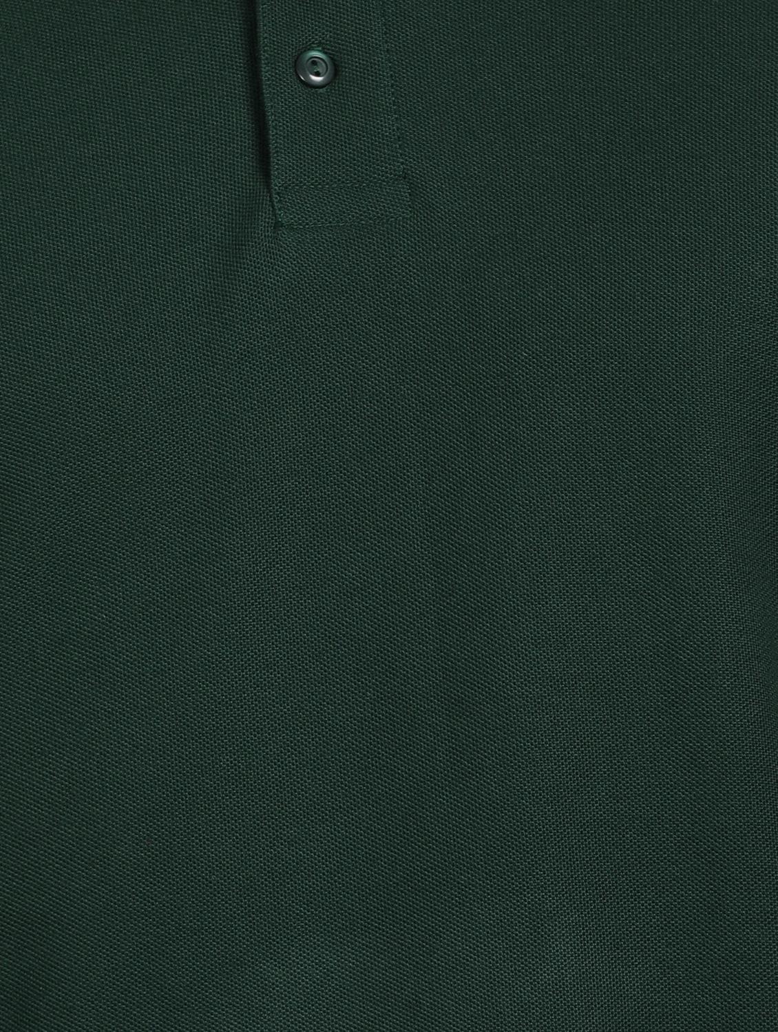 green solid polo t-shirt - 18440318 - Standard Image - 5