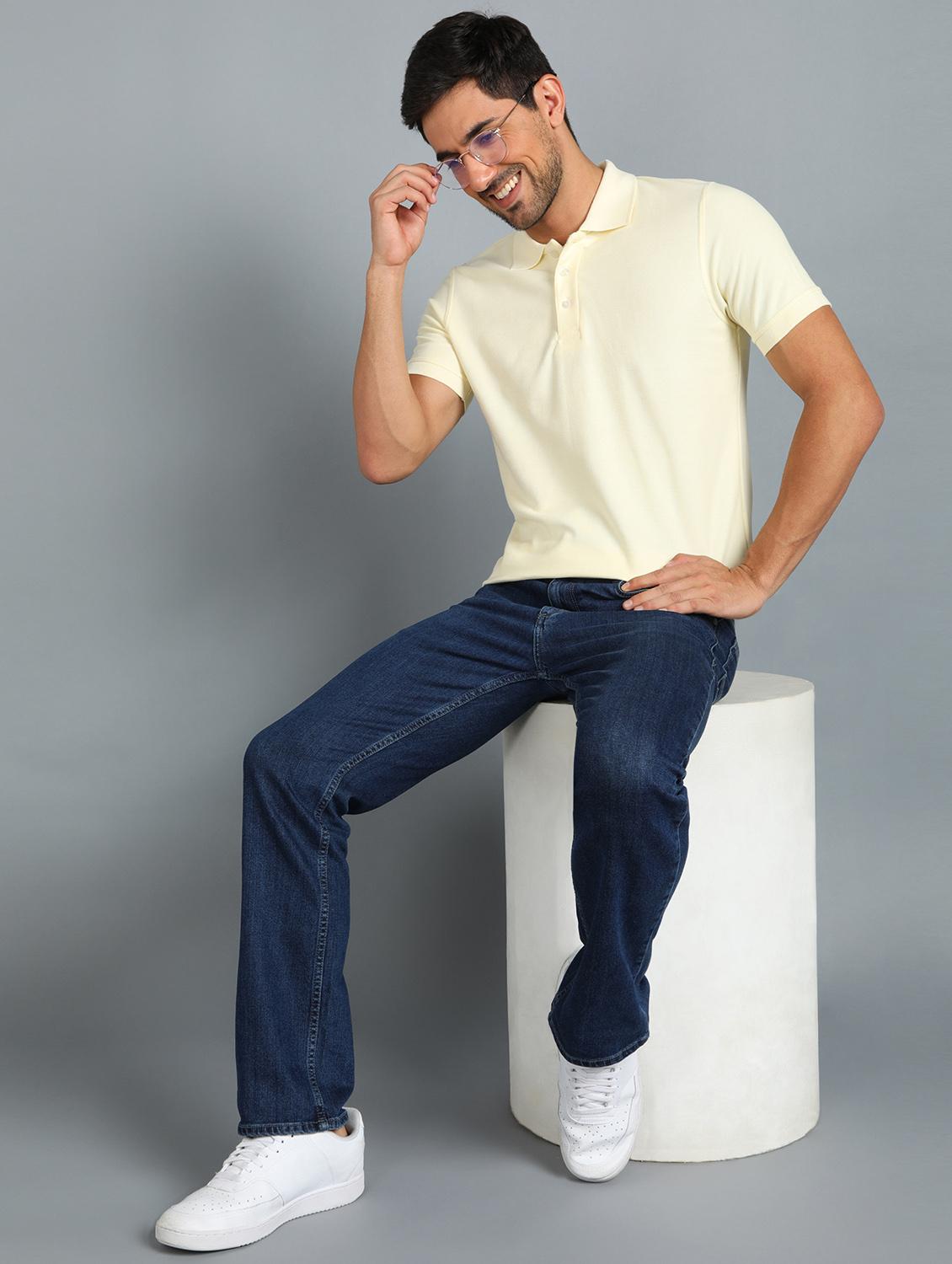 light yellow solid polo t-shirt - 18440320 - Standard Image - 3