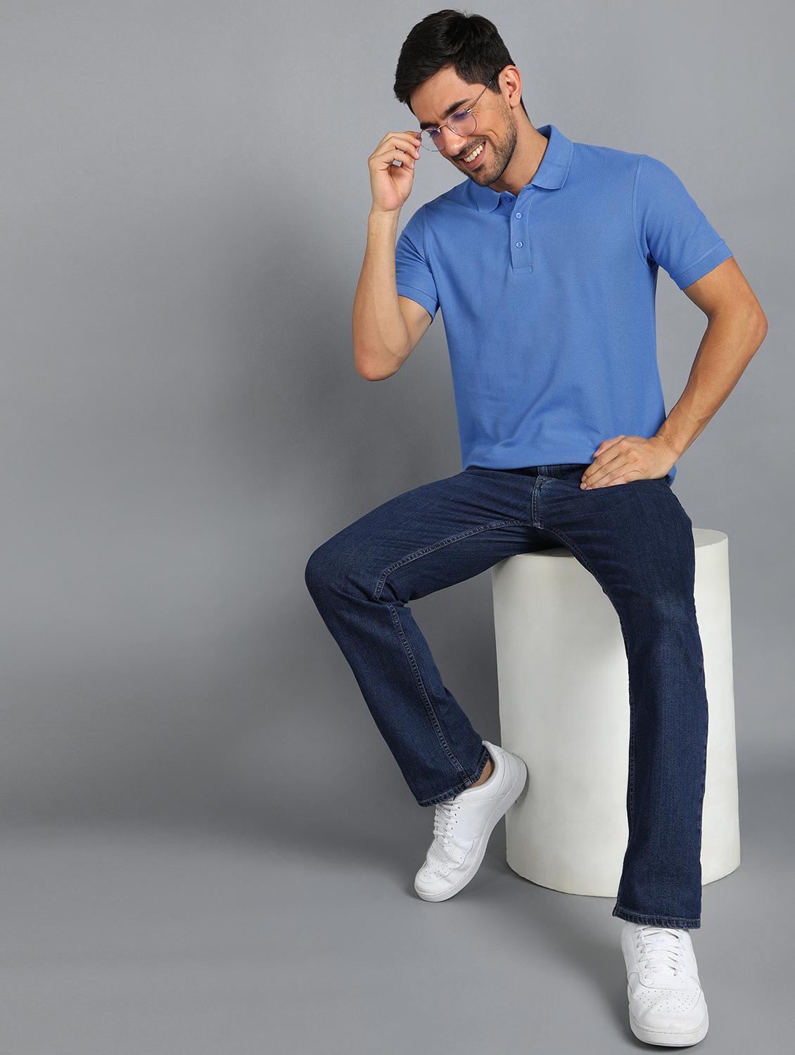 light blue solid polo t-shirt t- - 18440321 - Standard Image - 3