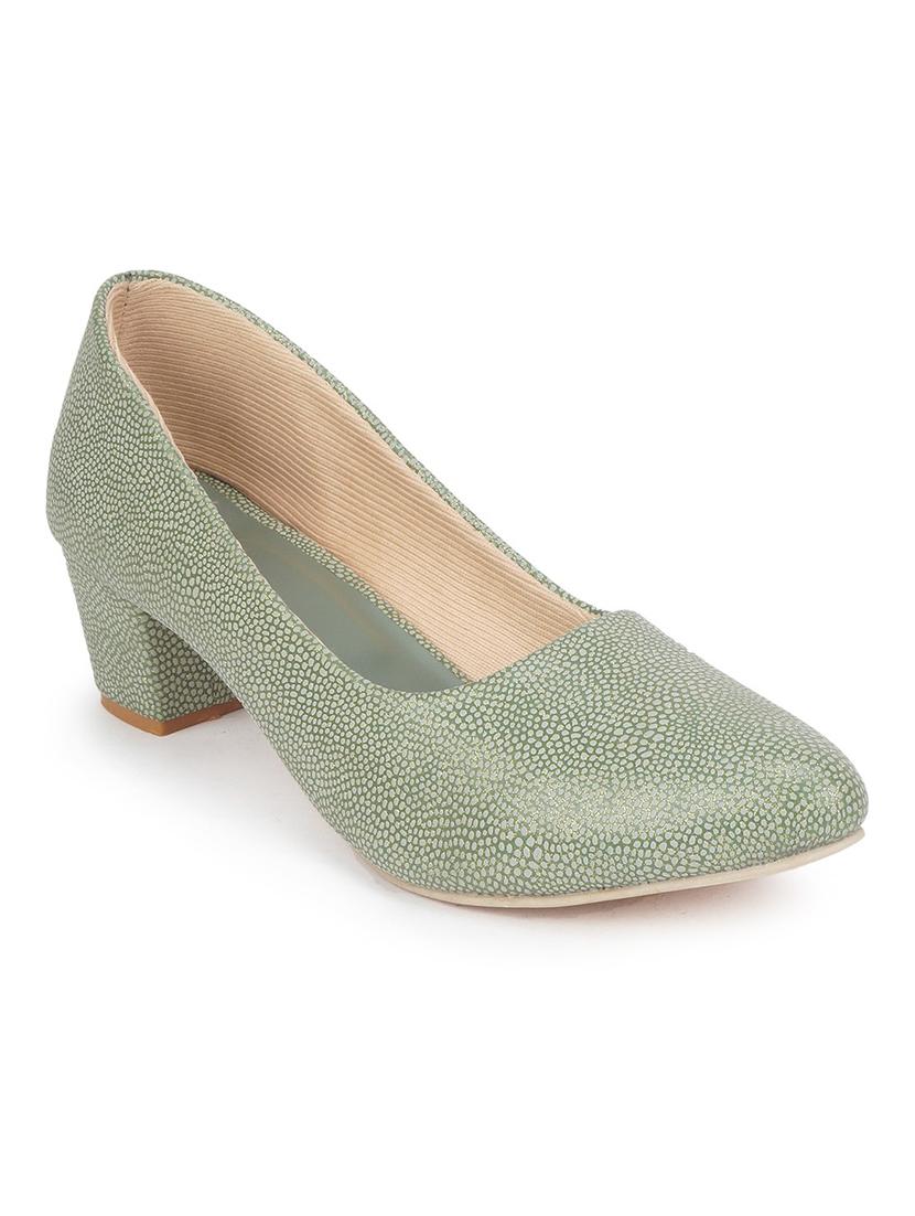 olive green slip on pumps - 18440664 - Zoom Image - 0