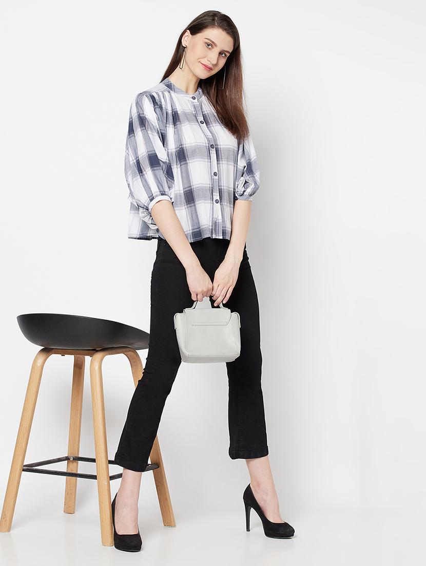 women's straight crew neck top - 18440714 - Standard Image - 3
