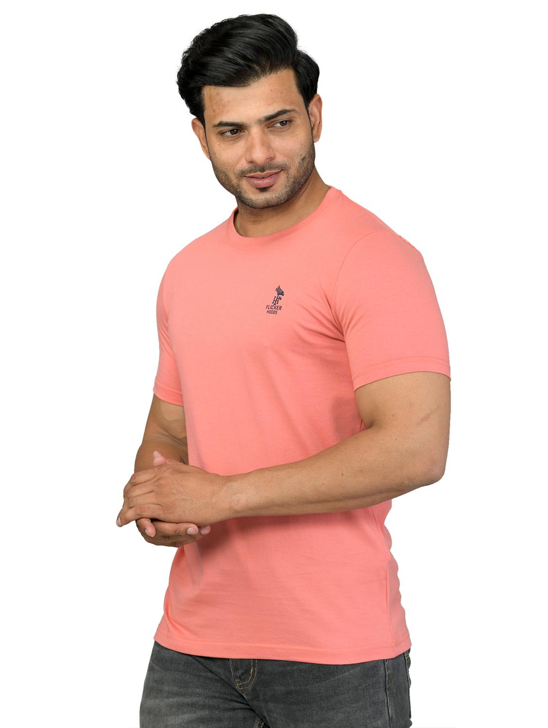 peach solid t-shirt - 18440784 - Zoom Image - 0