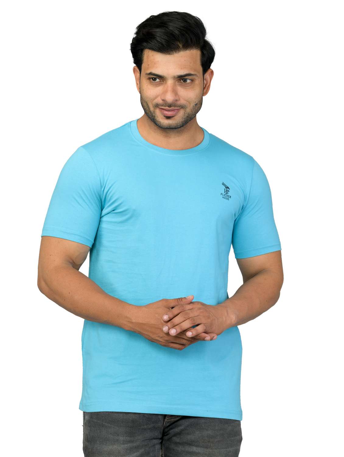 light blue solid t-shirt  - 18440785 -  Zoom Image - 0