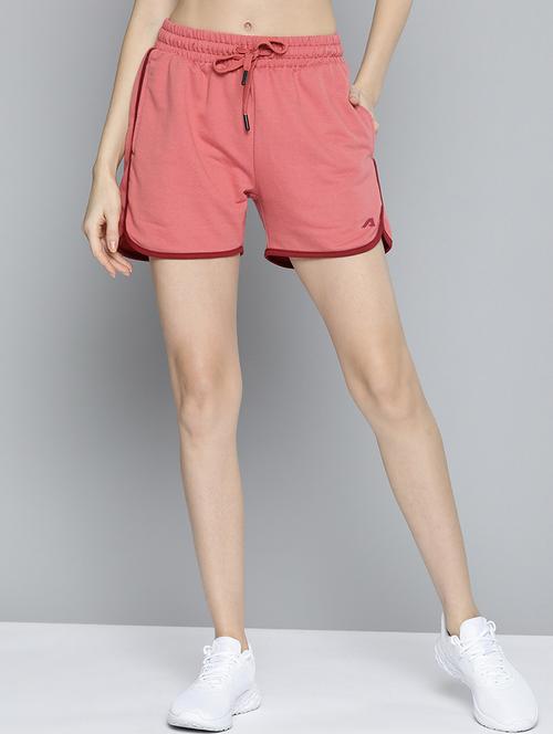 pink solid sports shorts - 18440822 - Standard Image - 0