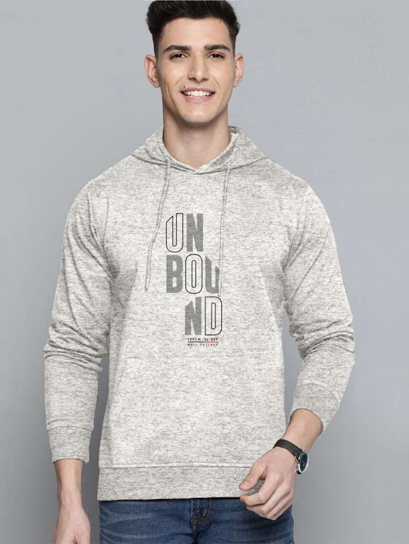 grey chest print sweatshirt - 18440829 -  Zoom Image - 0