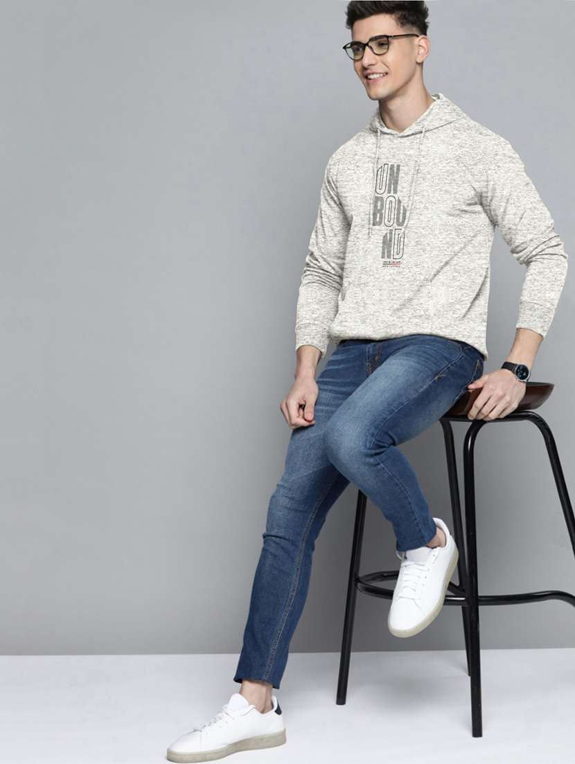 grey chest print sweatshirt - 18440829 - Standard Image - 3