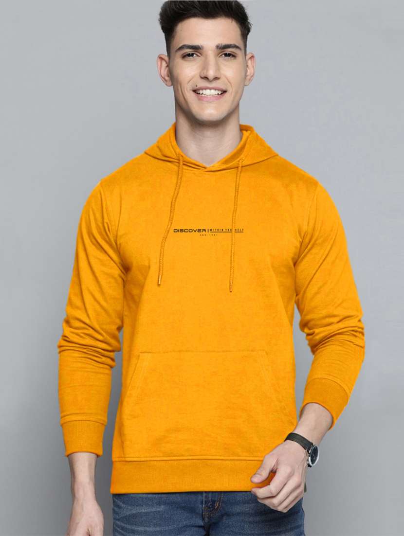 yellow chest print sweatshirt - 18440830 - Zoom Image - 0