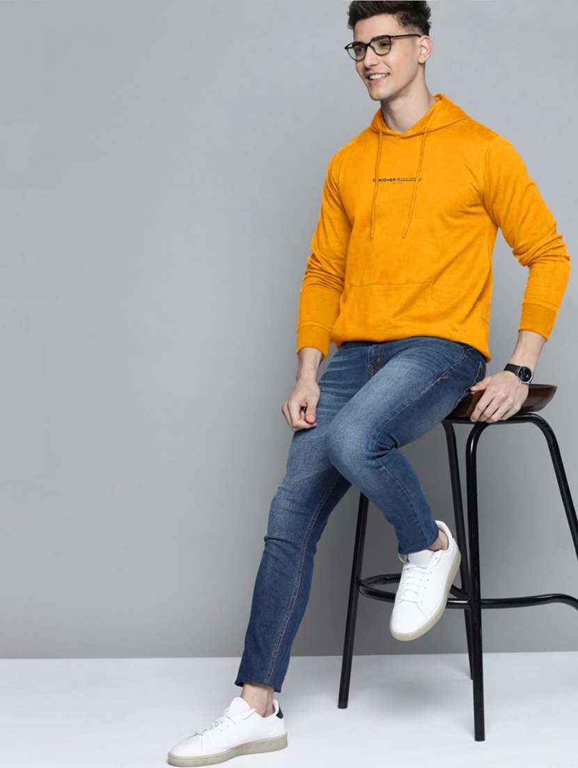 yellow chest print sweatshirt - 18440830 - Standard Image - 3