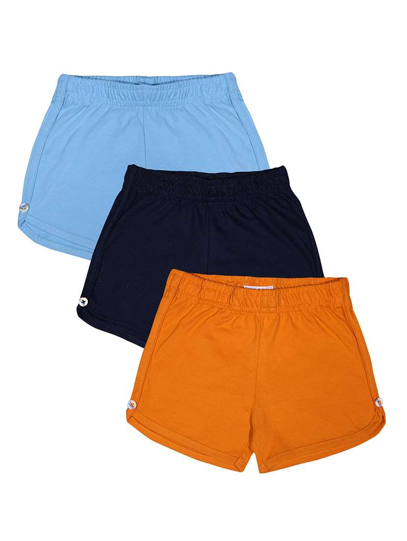 girls set of 3 solid shorts 