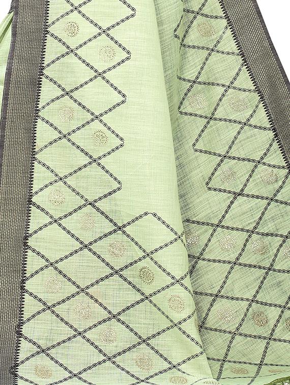 hand block mokaish work printed saree - 18441623 - Standard Image - 3