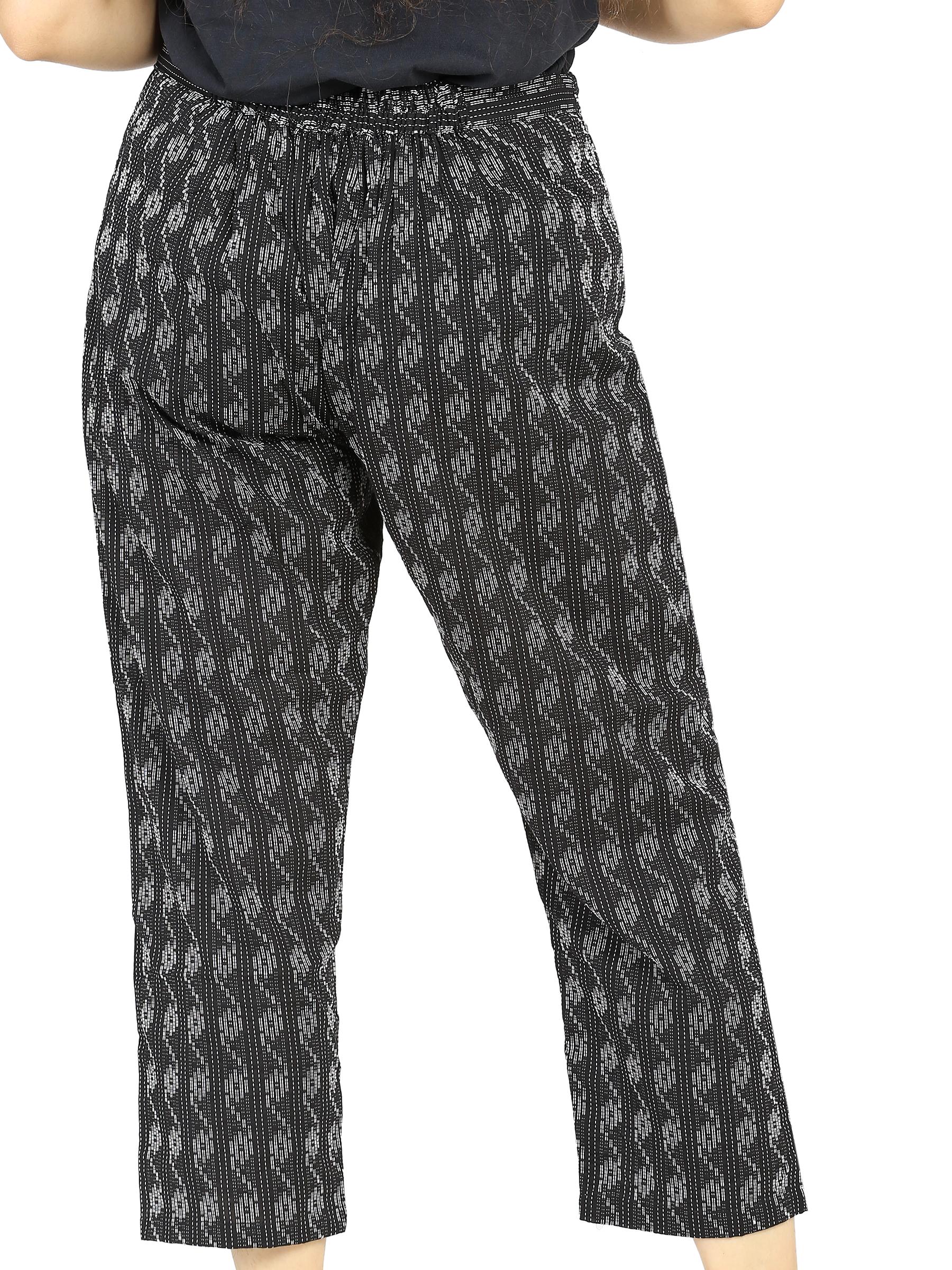 pure cotton women slim fit trouser - 18441722 - Standard Image - 3
