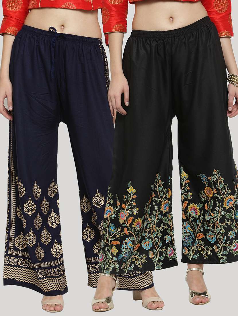 set of 2 printed palazzo - 18442007 - Zoom Image - 0
