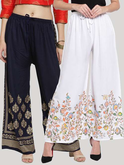 pack of 2 printed combo palazzo - 18442010 - Standard Image - 0