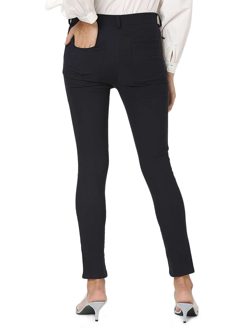 low rise flat front trousers trouser - 18444139 - Standard Image - 3